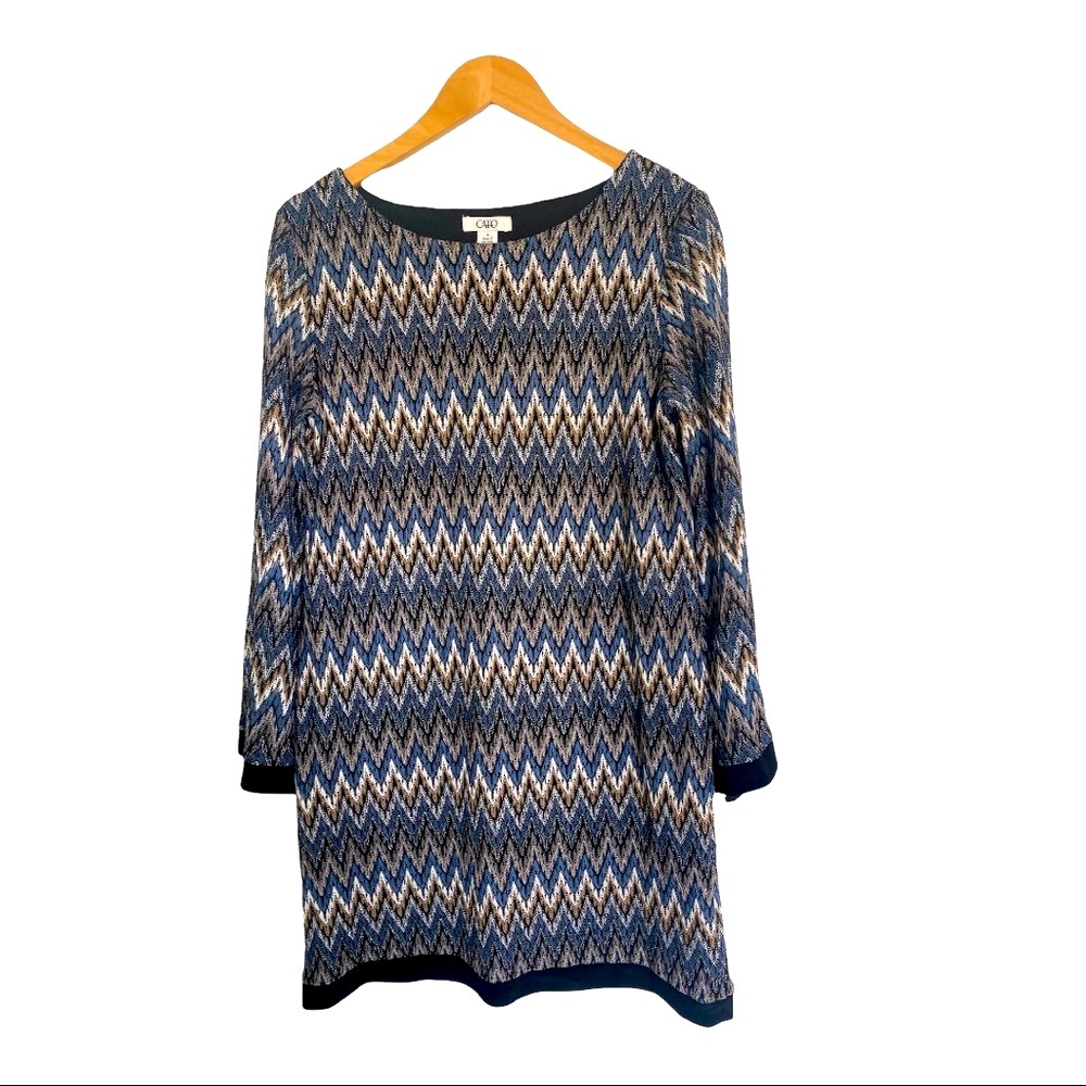 CATO Chevron Pattern Dress. Size: M